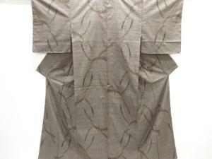 未使用品　仕立て上がり　抽象模様織り出し本場泥大島紬着物(5マルキ)
